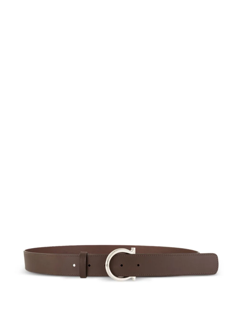 Gancini buckle leather belt - 1