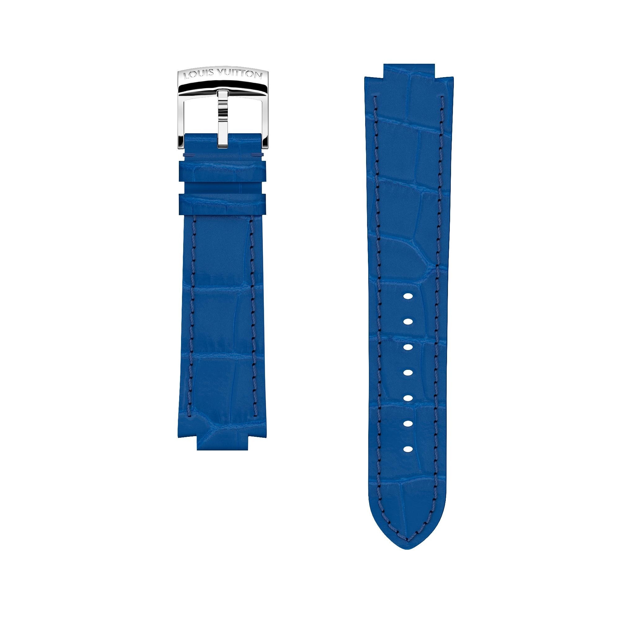 STRAP TAMBOUR ALLIGATOR BLUE L/L - 1