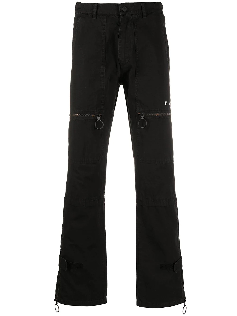 multi-pocket straight-leg jeans - 1