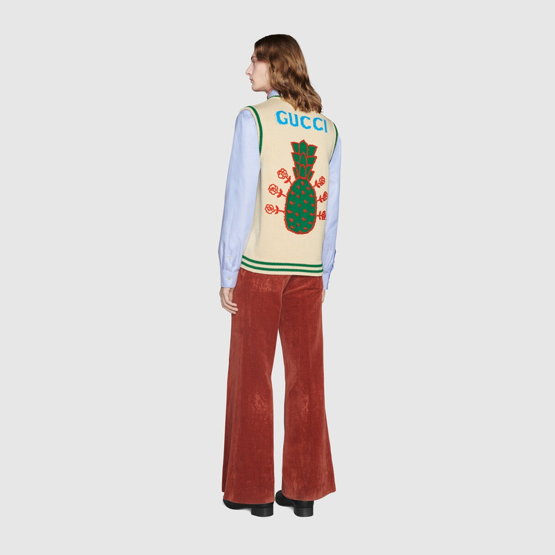 GUCCI Gucci Pineapple cotton vest outlook