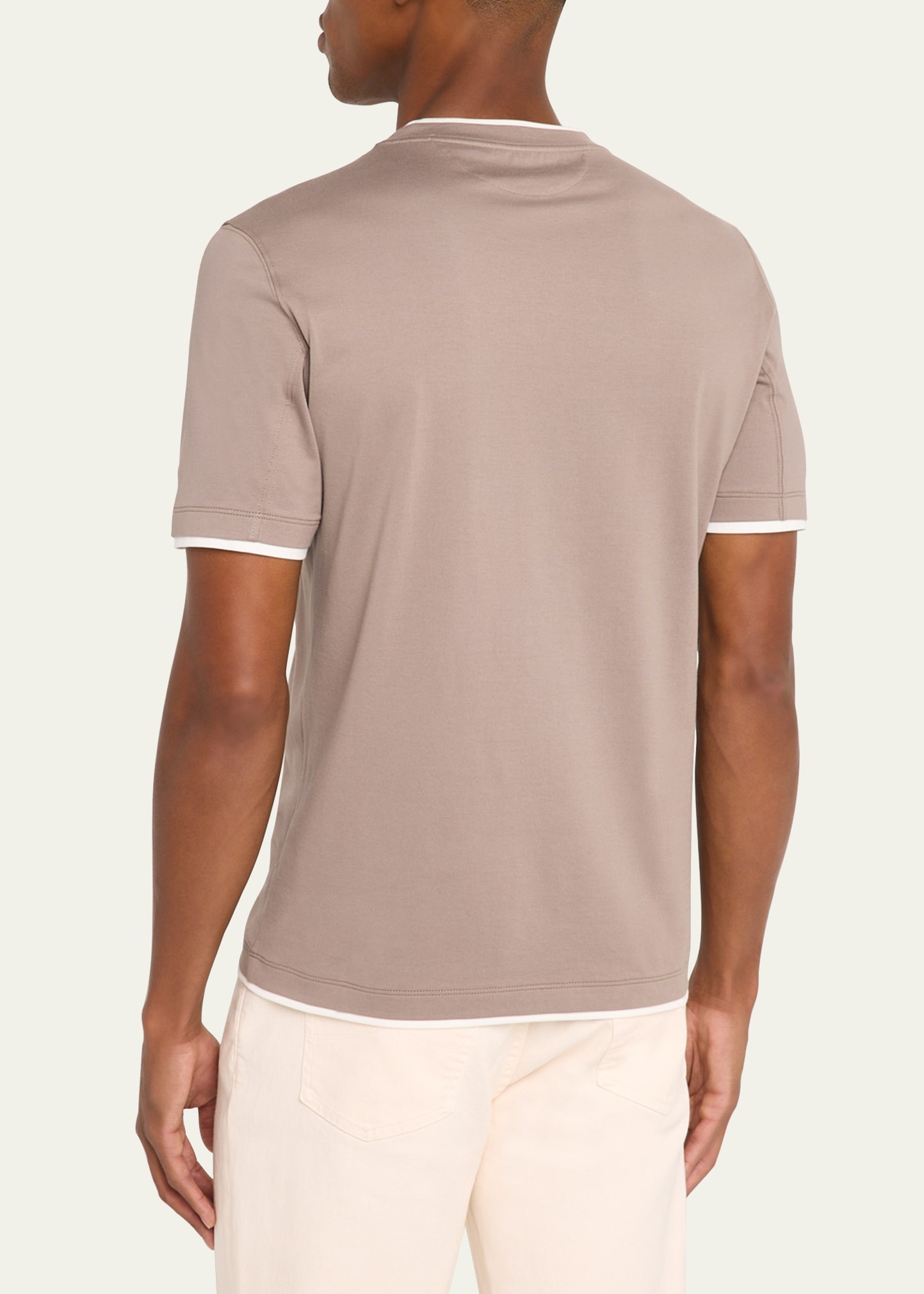 Men's Crewneck T-Shirt with Tipping - 3