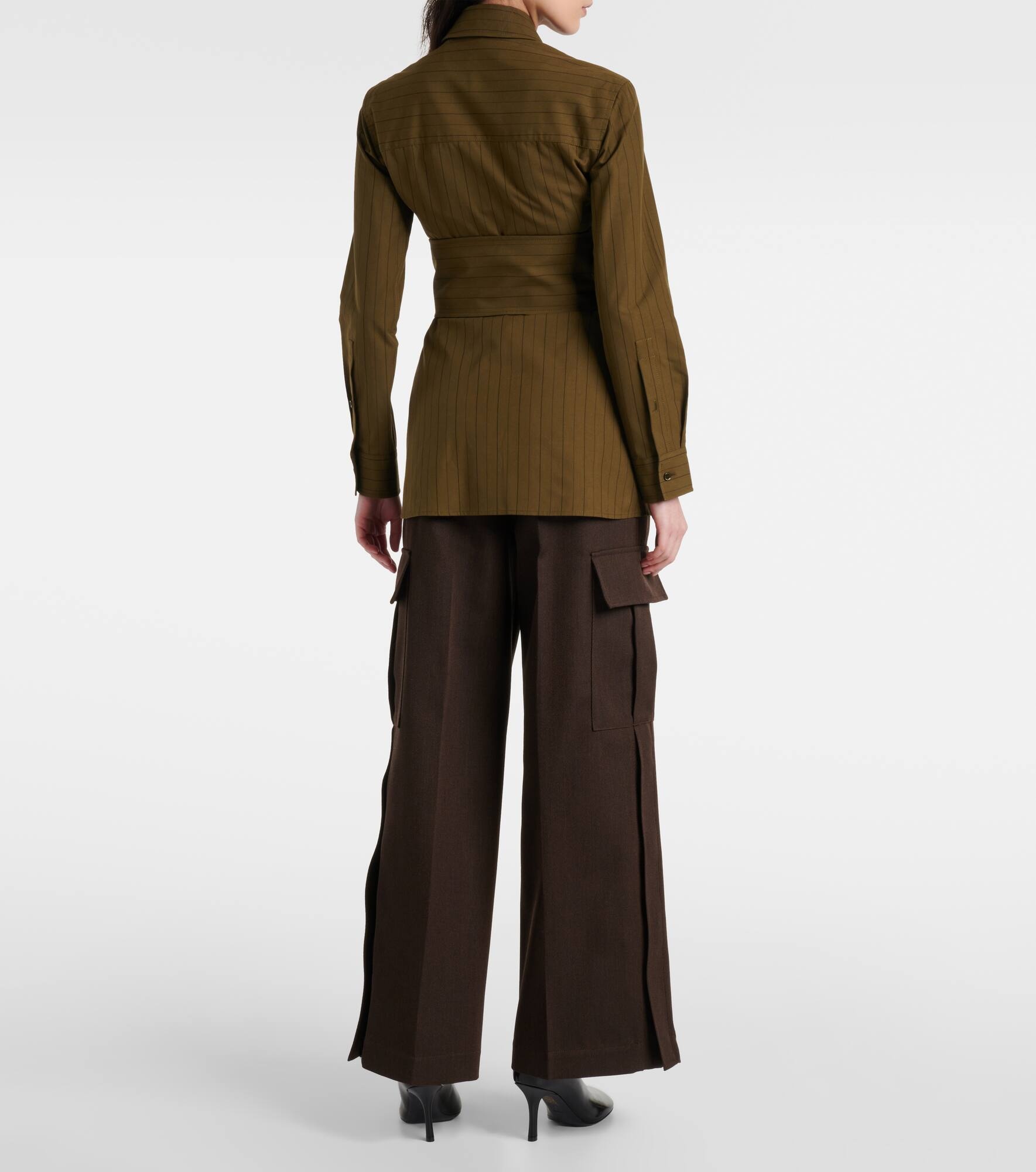 Belted cotton overshirt - 3