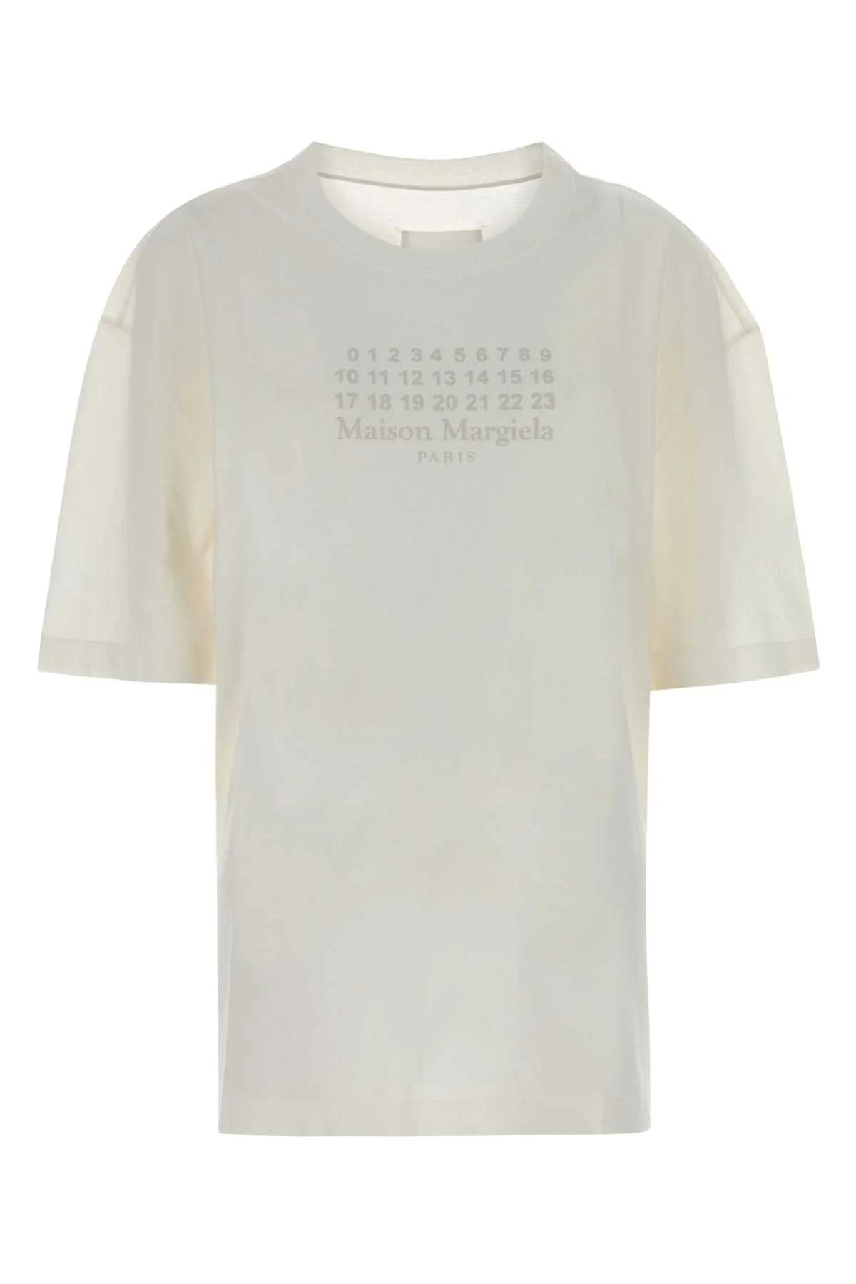 Maison Margiela Women White Cotton Oversize T-Shirt - 1