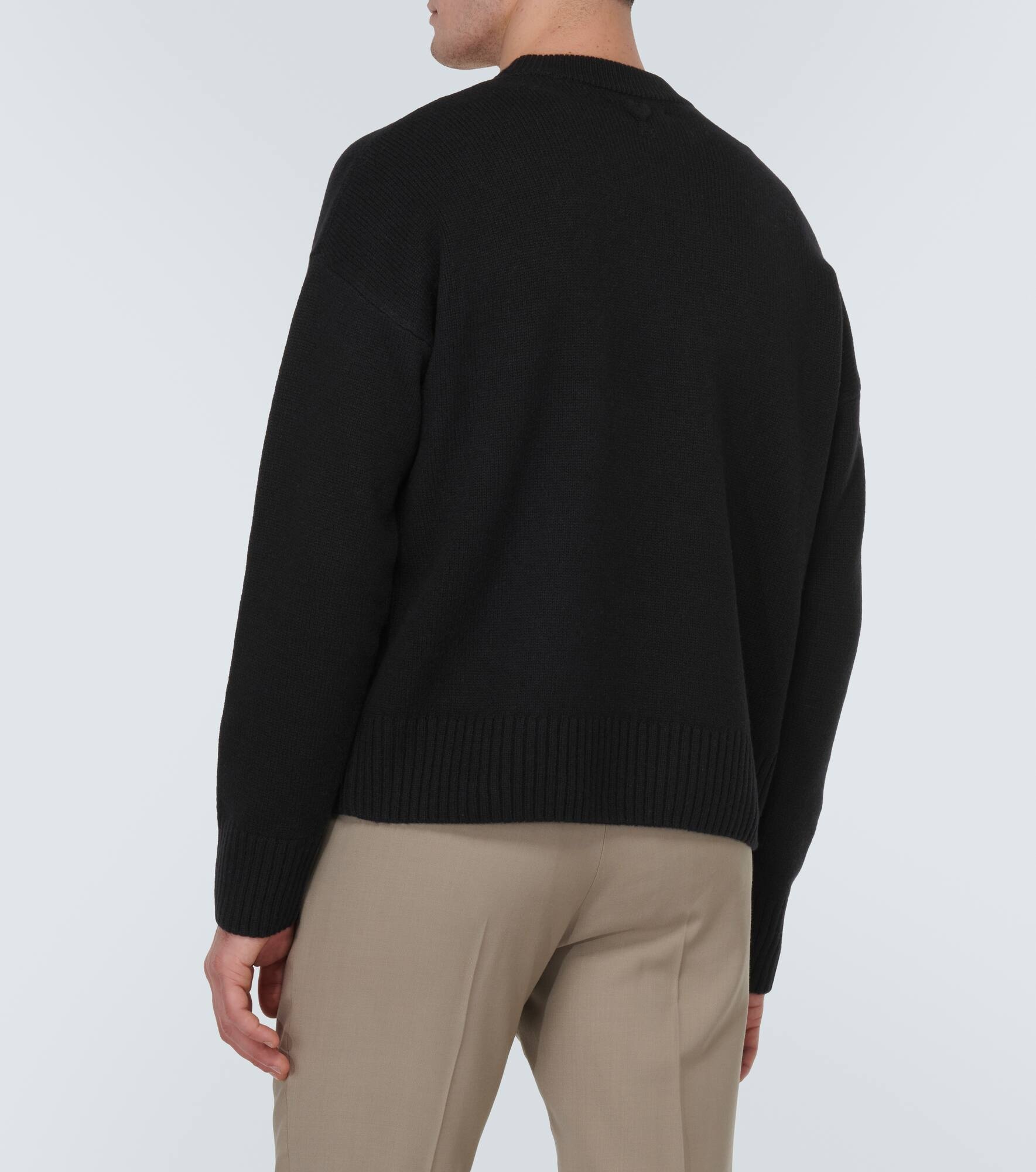 Cropped wool and cashmere sweater - 4