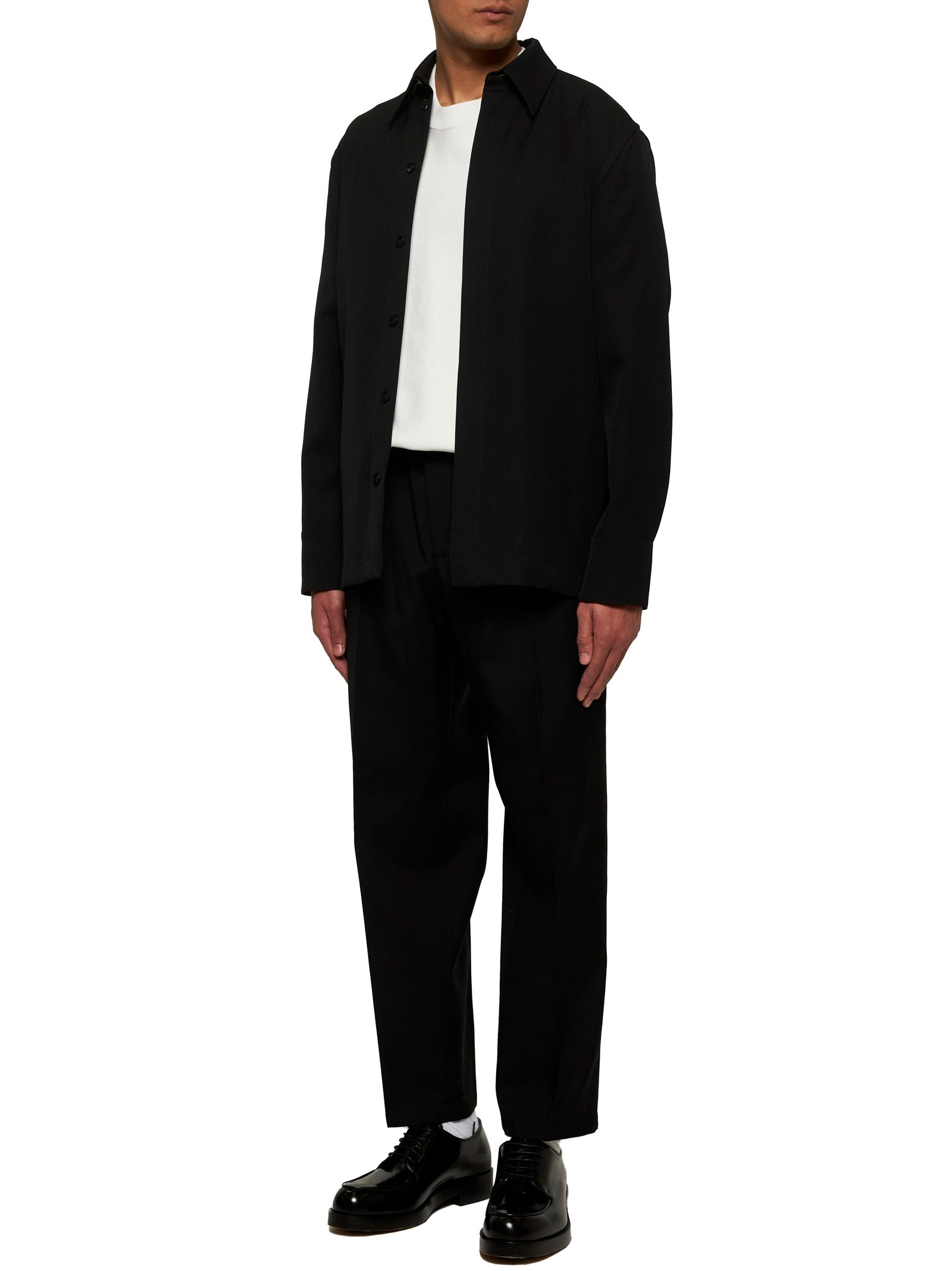 Black wool shirt - 2