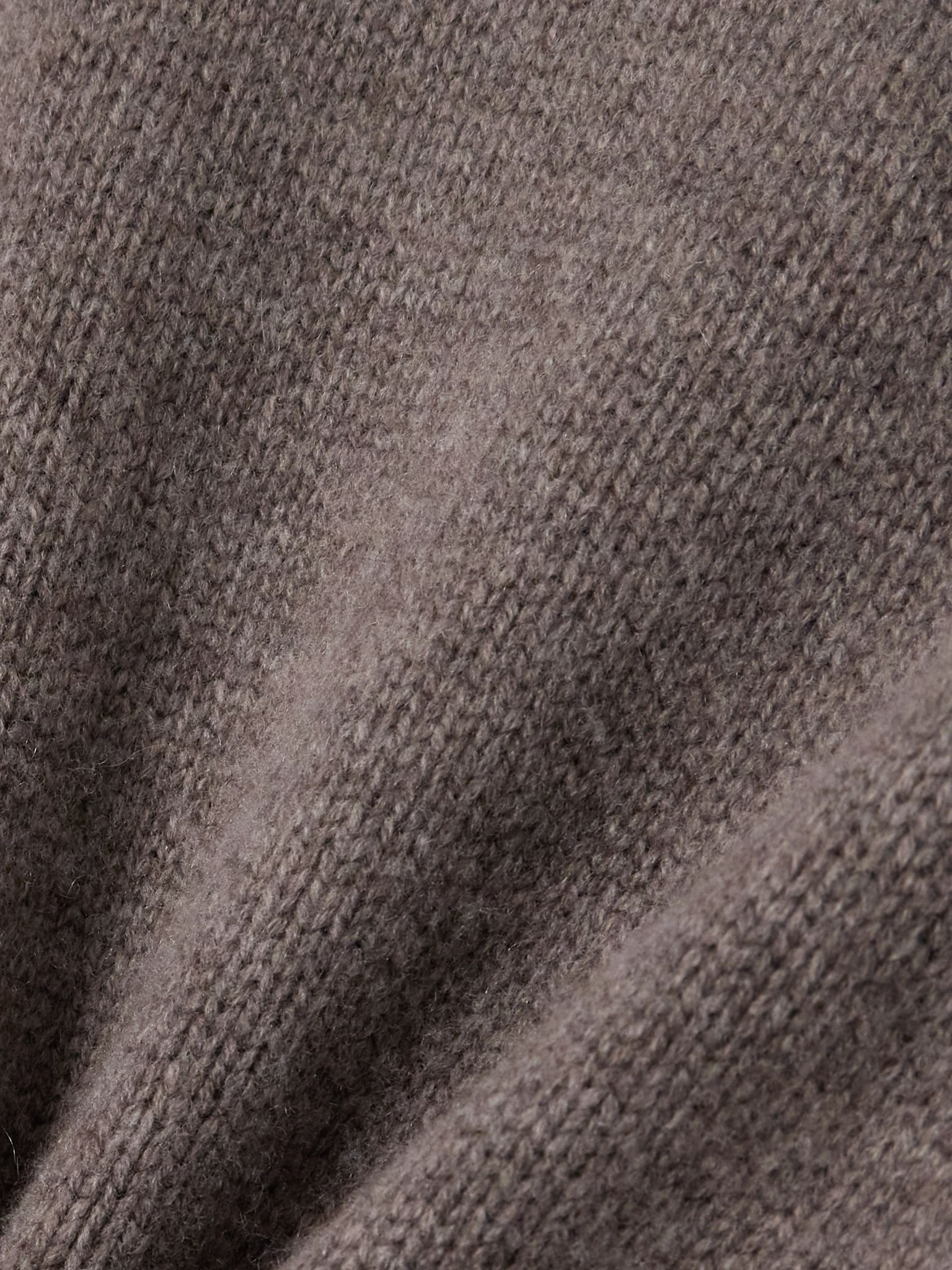 Bruzzi cropped wool and cashmere-blend sweater Taupe - 4