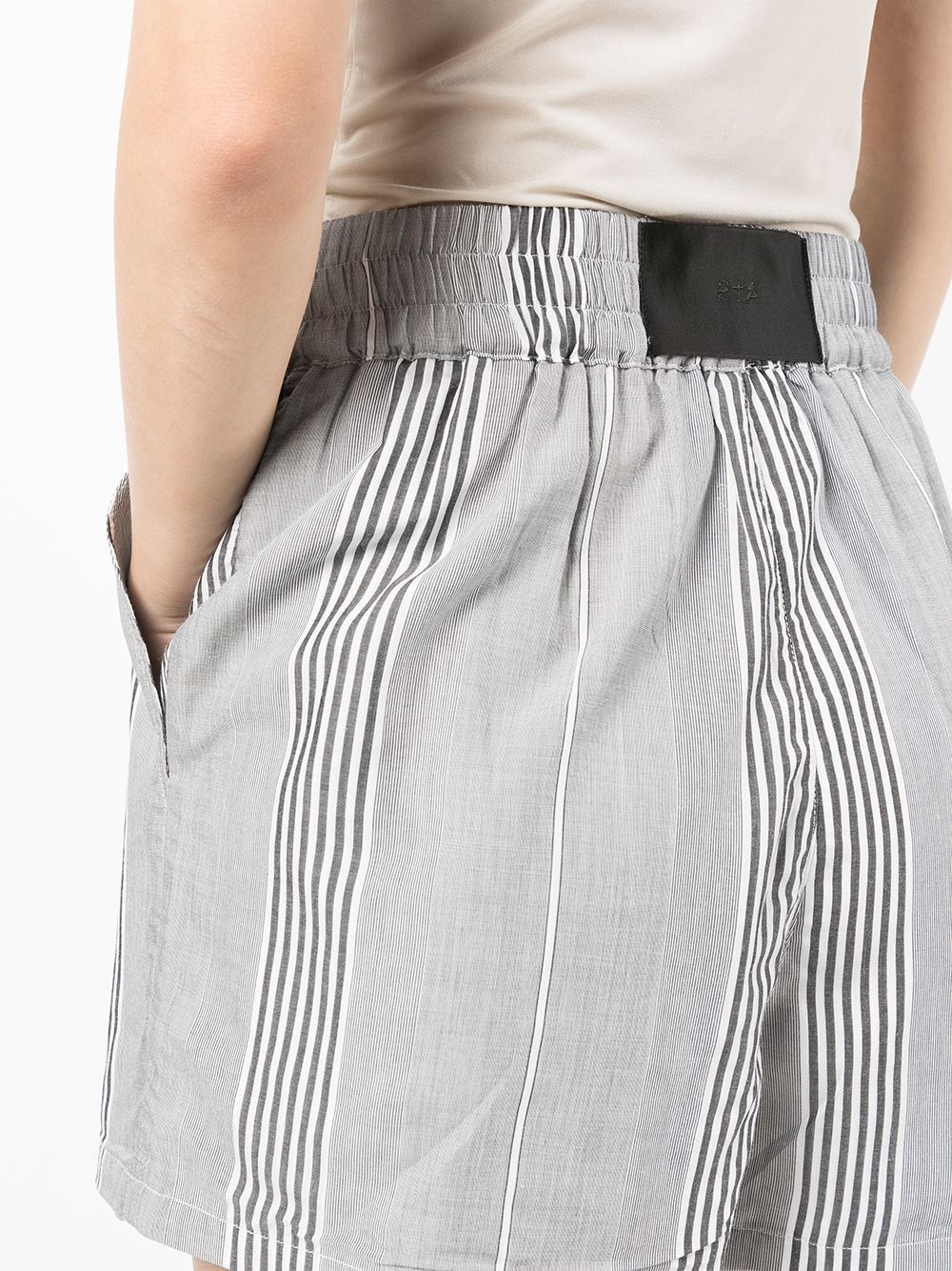 striped fitted shorts - 5