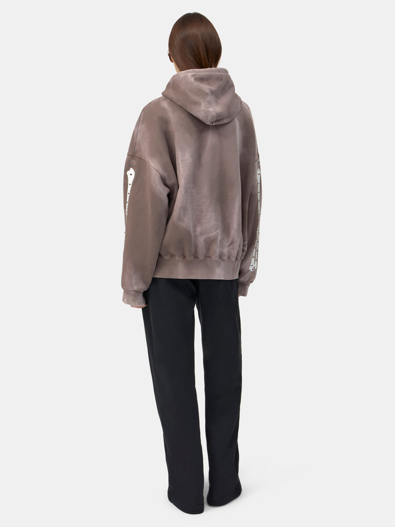 WOMEN'S BONES STUDDED ZIP HOODIE 4