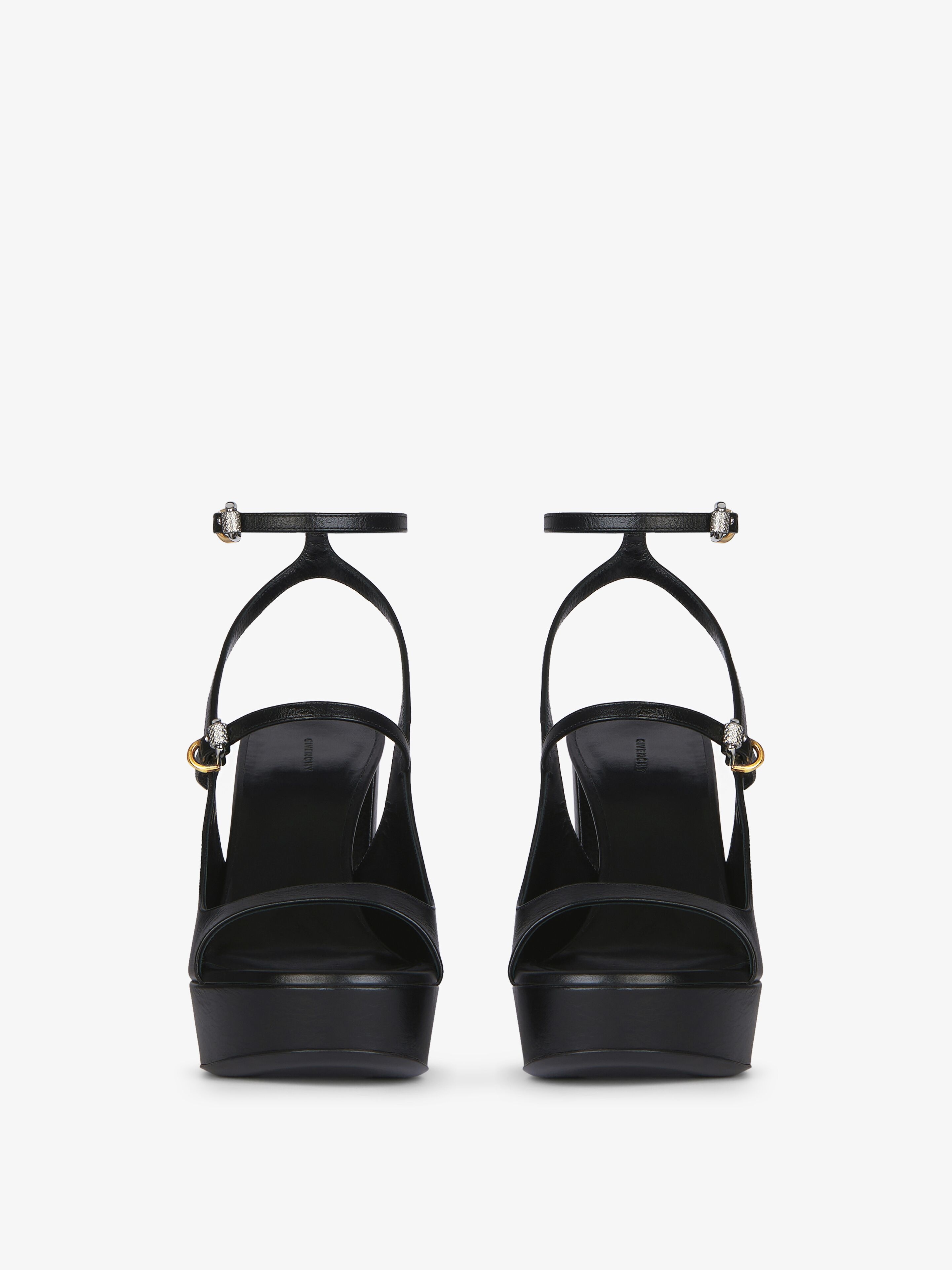 VOYOU PLATFORM SANDALS IN LEATHER - 3