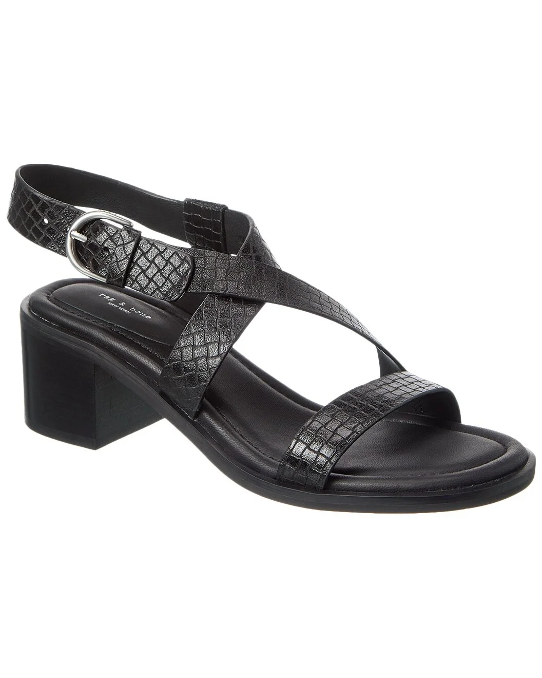 rag & bone Geo Block Embossed Leather Sandal - 1