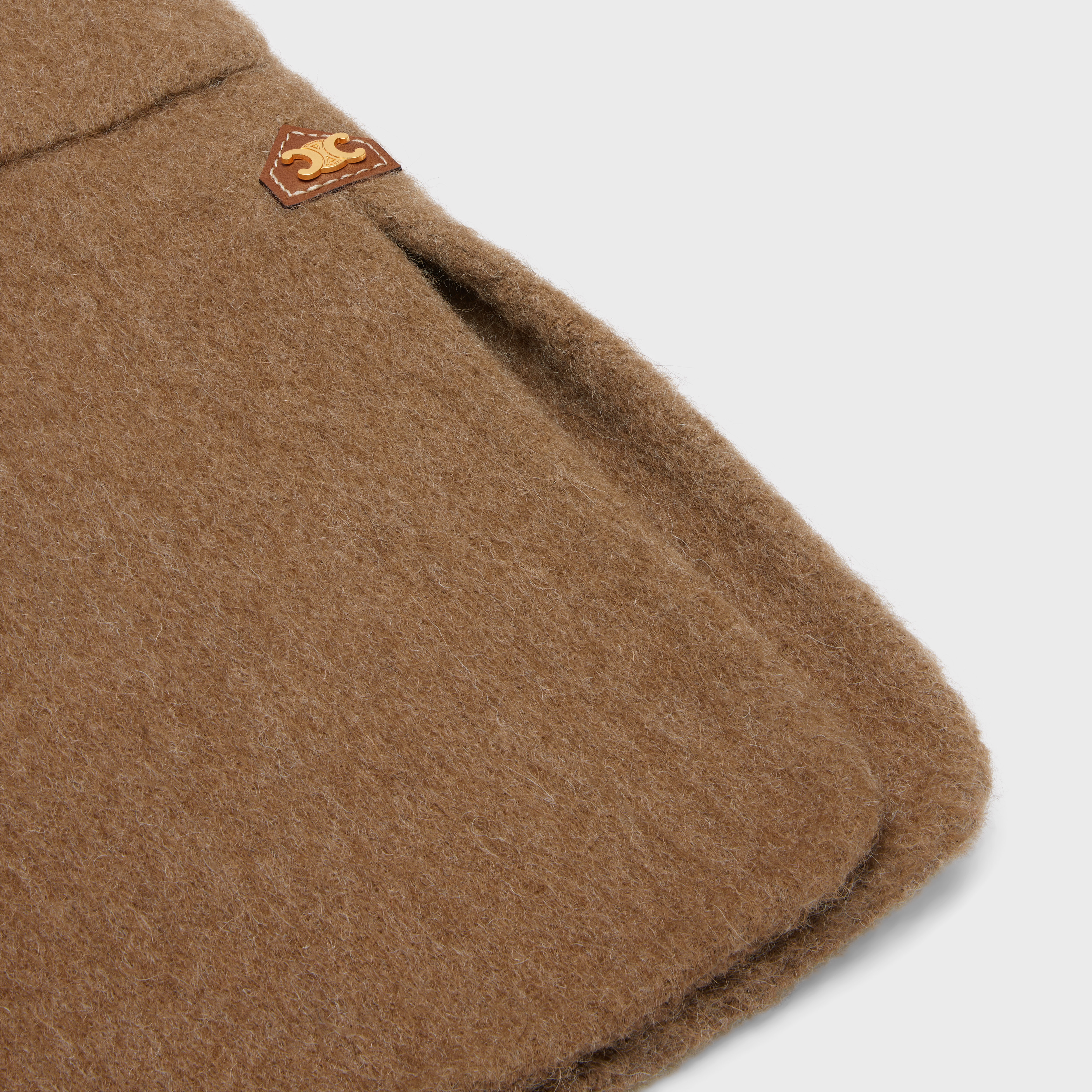 coat with pure collar in brushed llama - 4