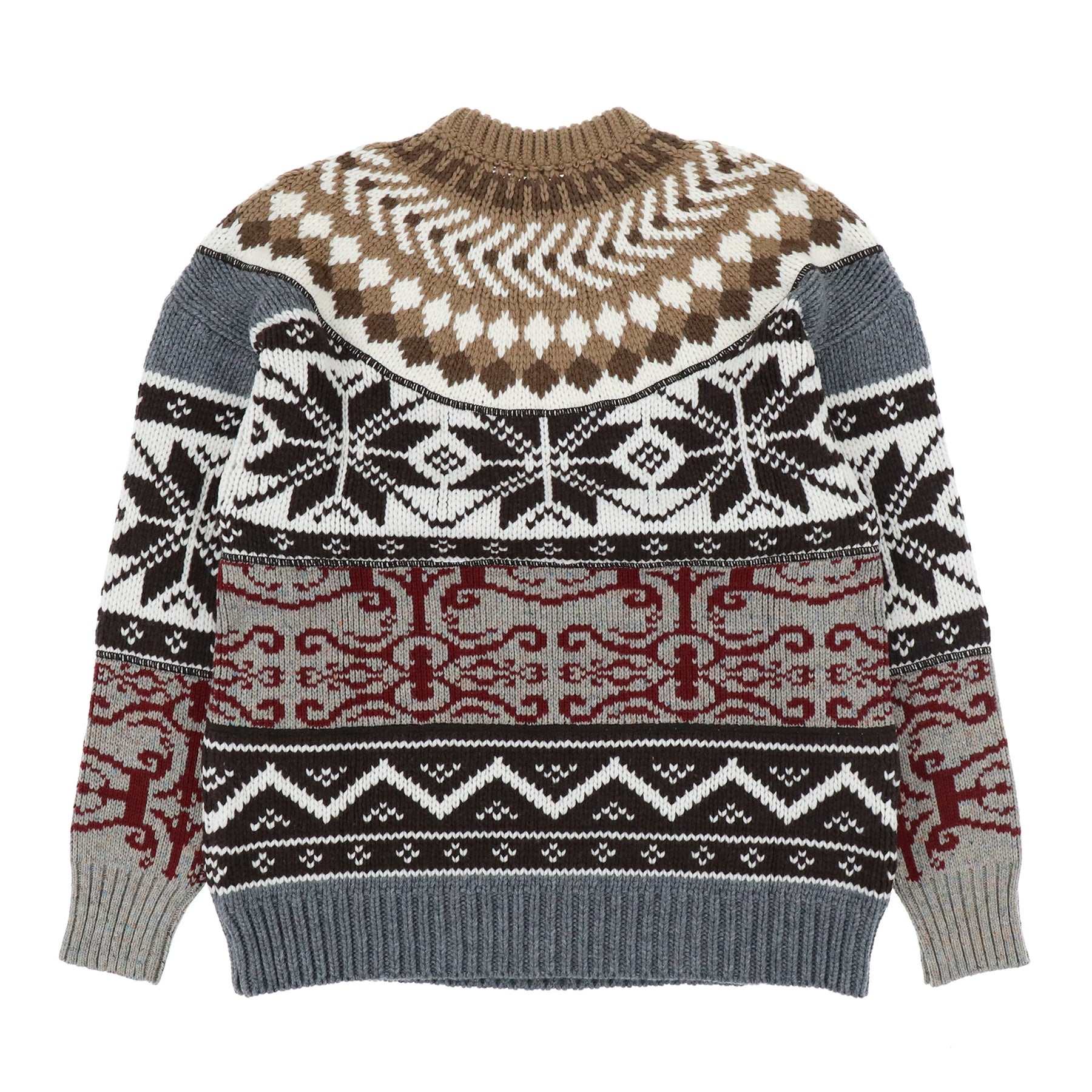 ELN RECYCLED SWEATER / BRW/MULTI - 2