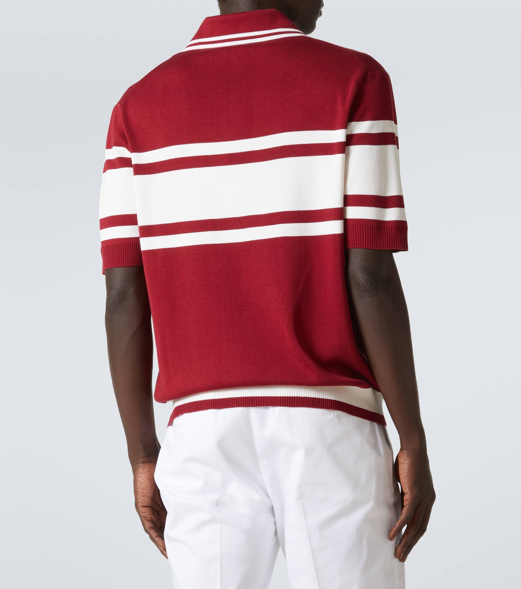 Silk and cotton polo shirt - 4