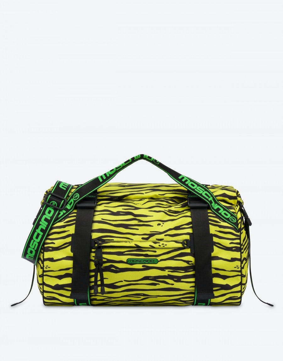 ALLOVER TIGER NYLON DUFFLE BAG - 1