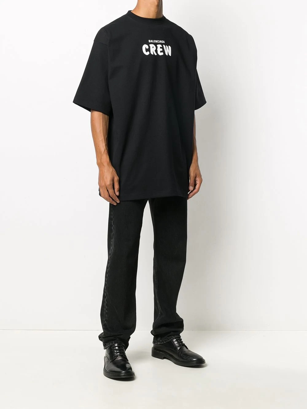 Crew print oversized T-shirt - 3