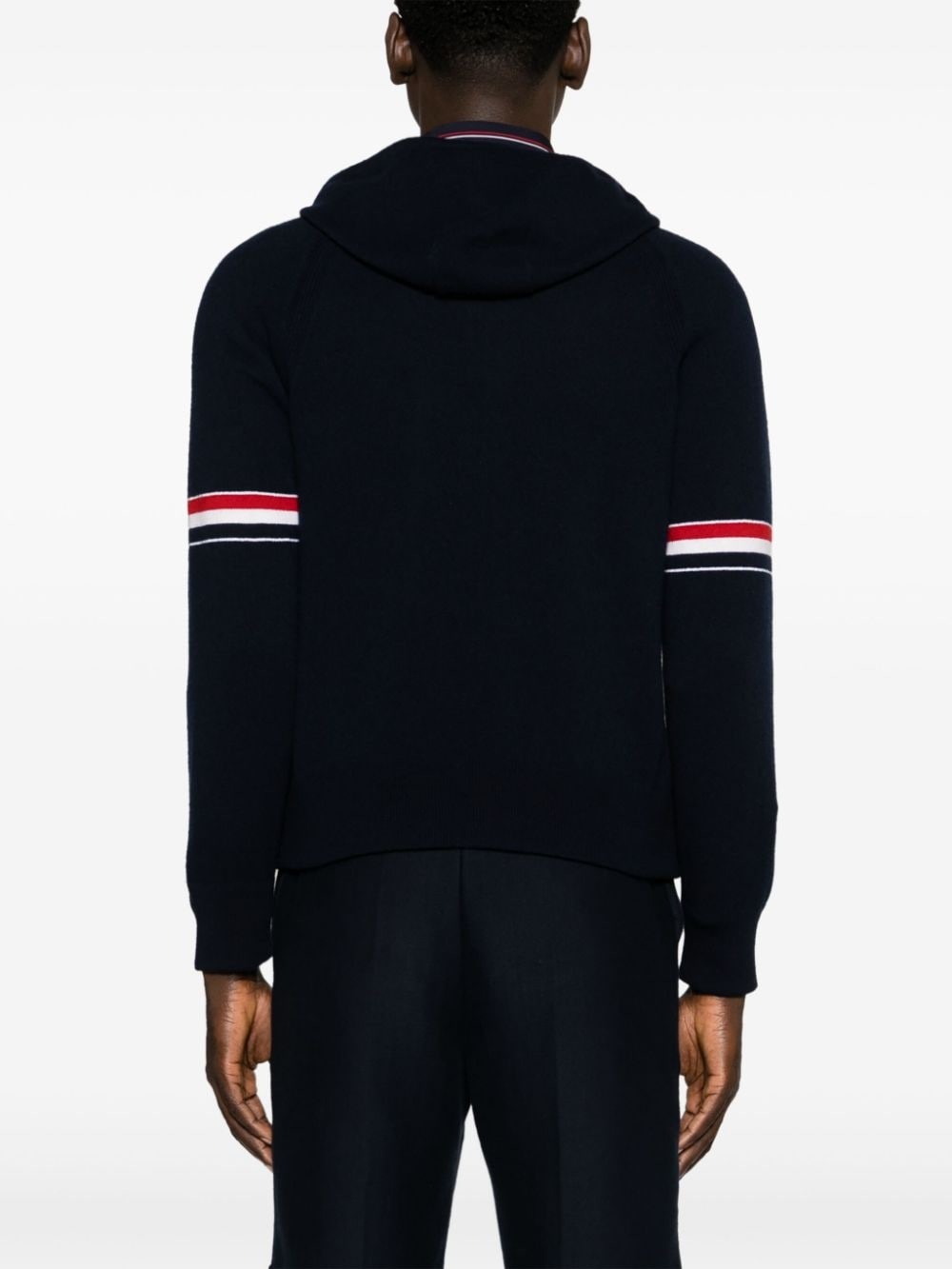 RWB stripe cashmere hoodie - 4