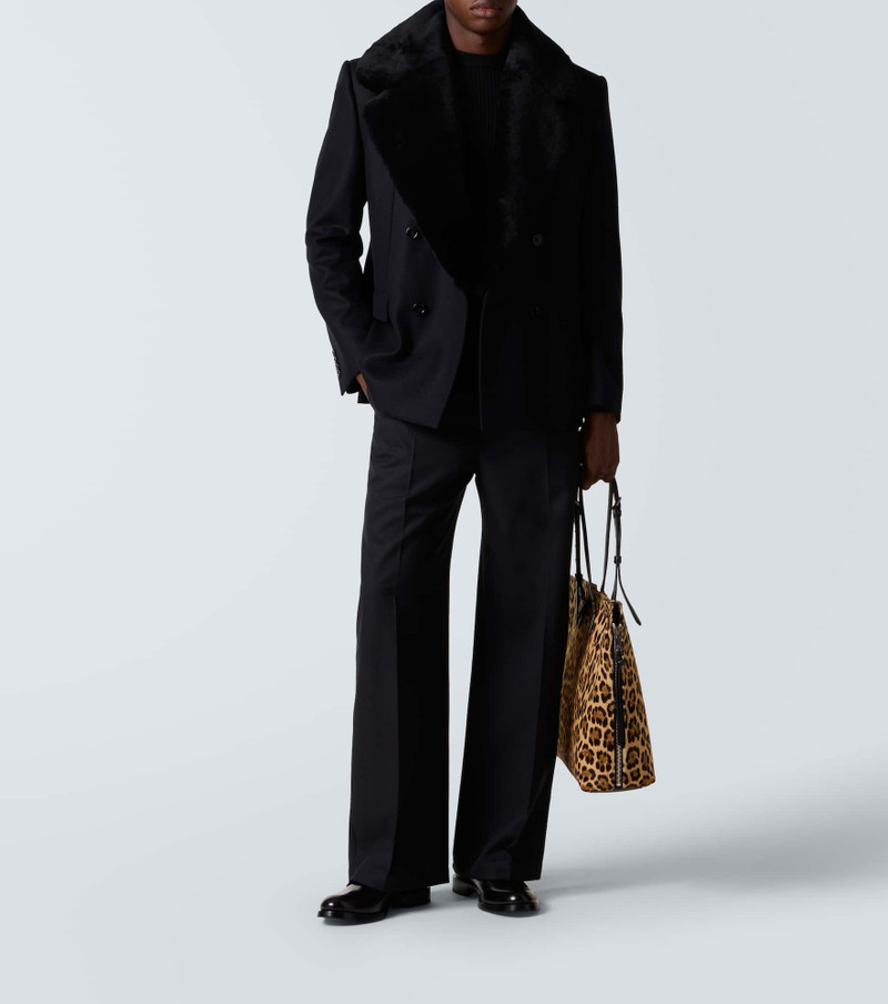 Dolce & Gabbana Atene leopard-print calf hair tote bag outlook