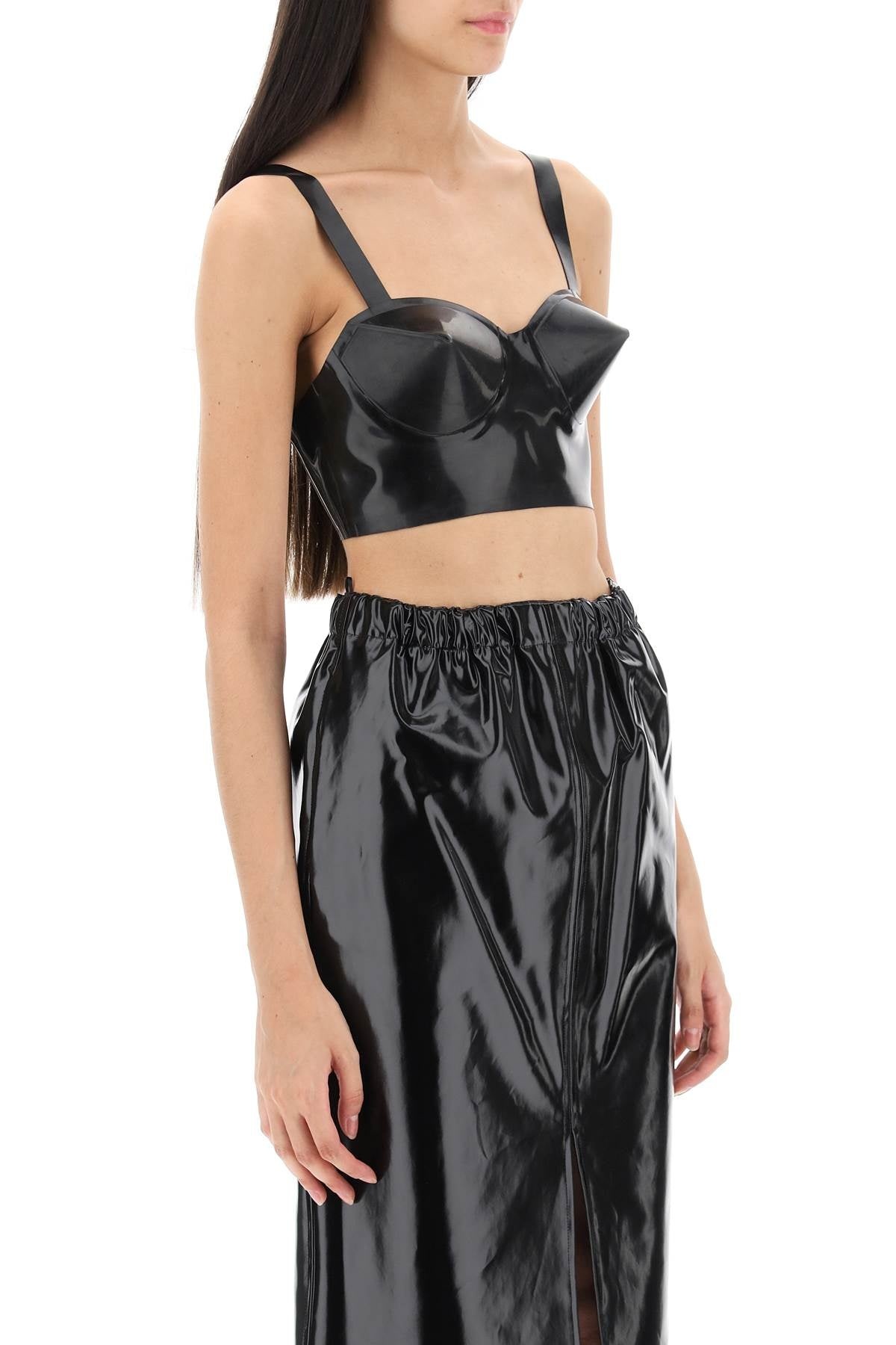 Maison Margiela Latex Top With Bullet Cups Women - 2