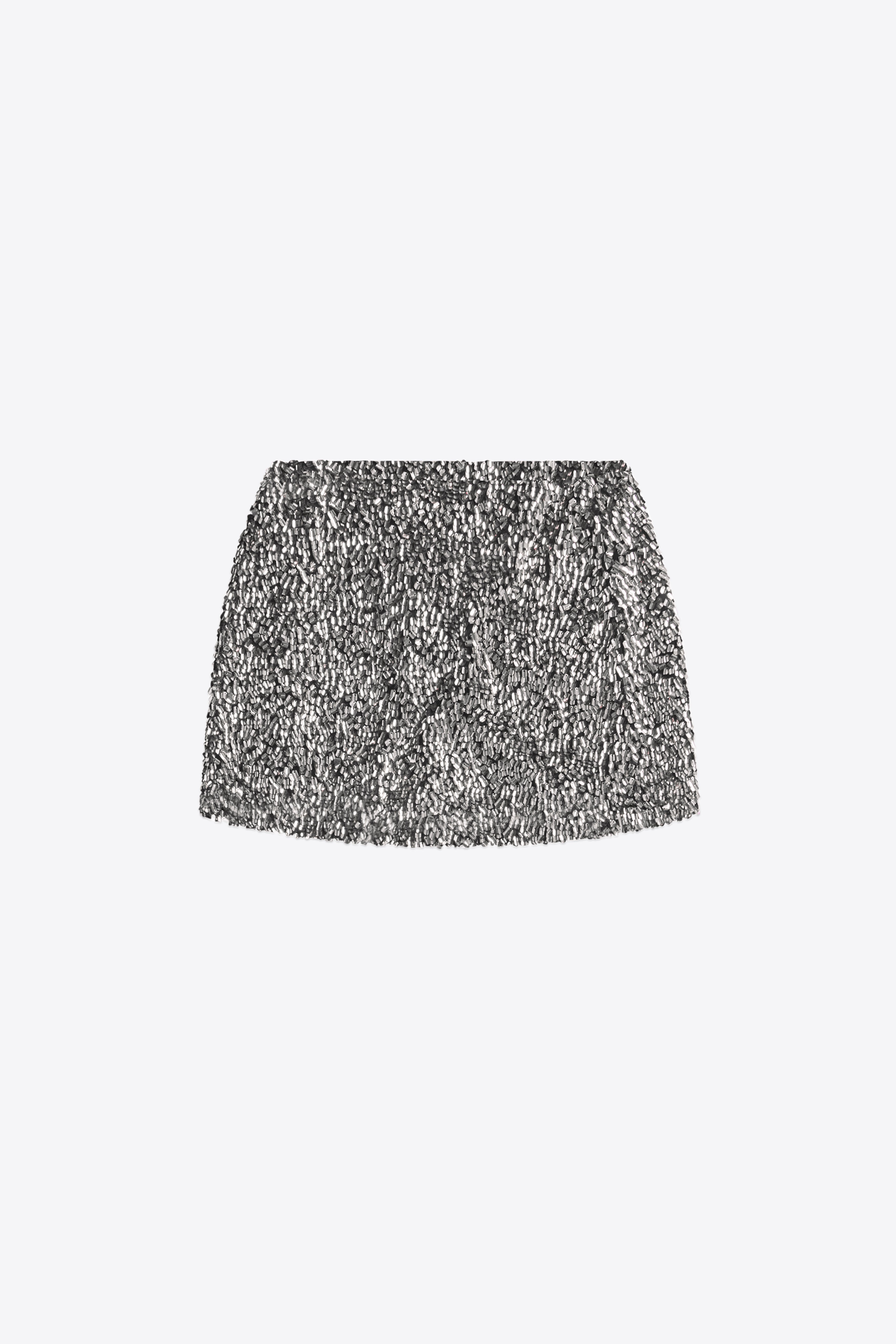 CRYSTAL CLUSTER SEQUIN MINI SKIRT - 2