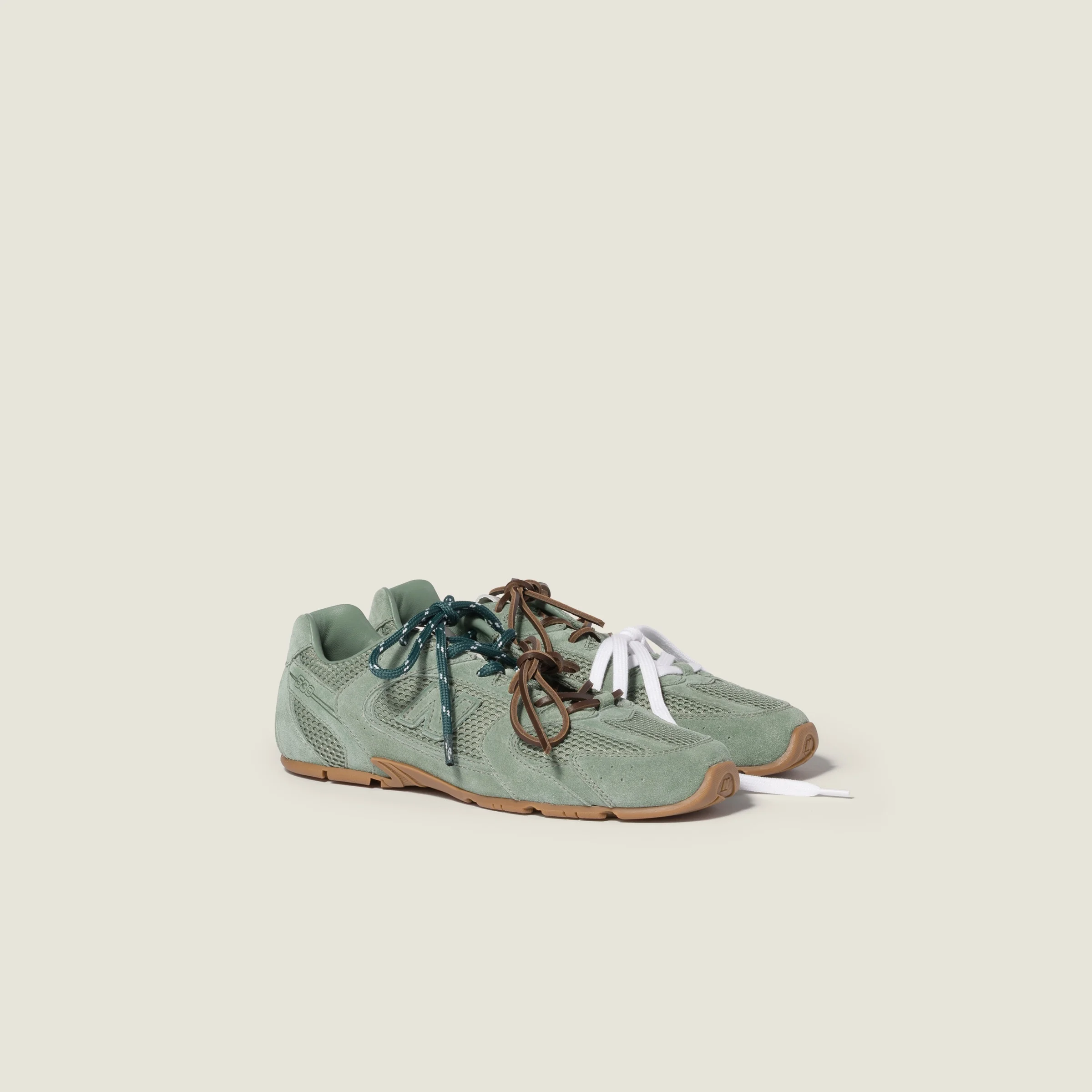 New Balance X Miu Miu 530 SL suede and mesh sneakers - 1