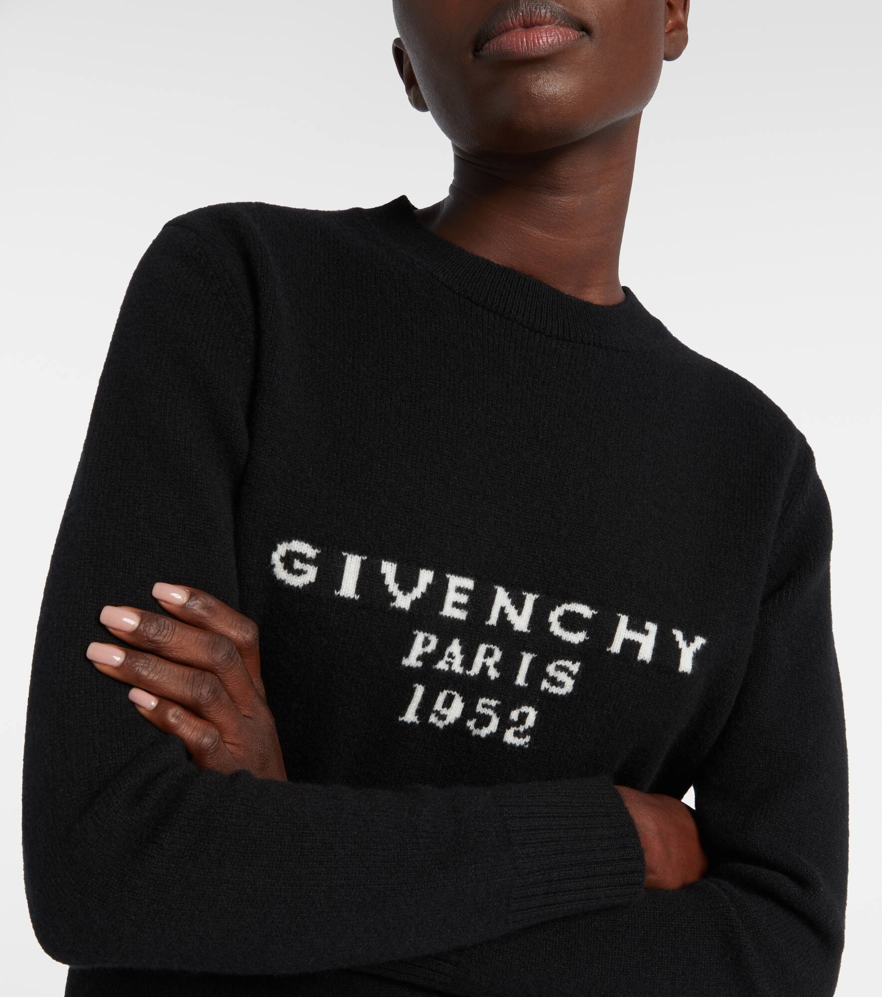 Logo wool and cashmere sweater - 4