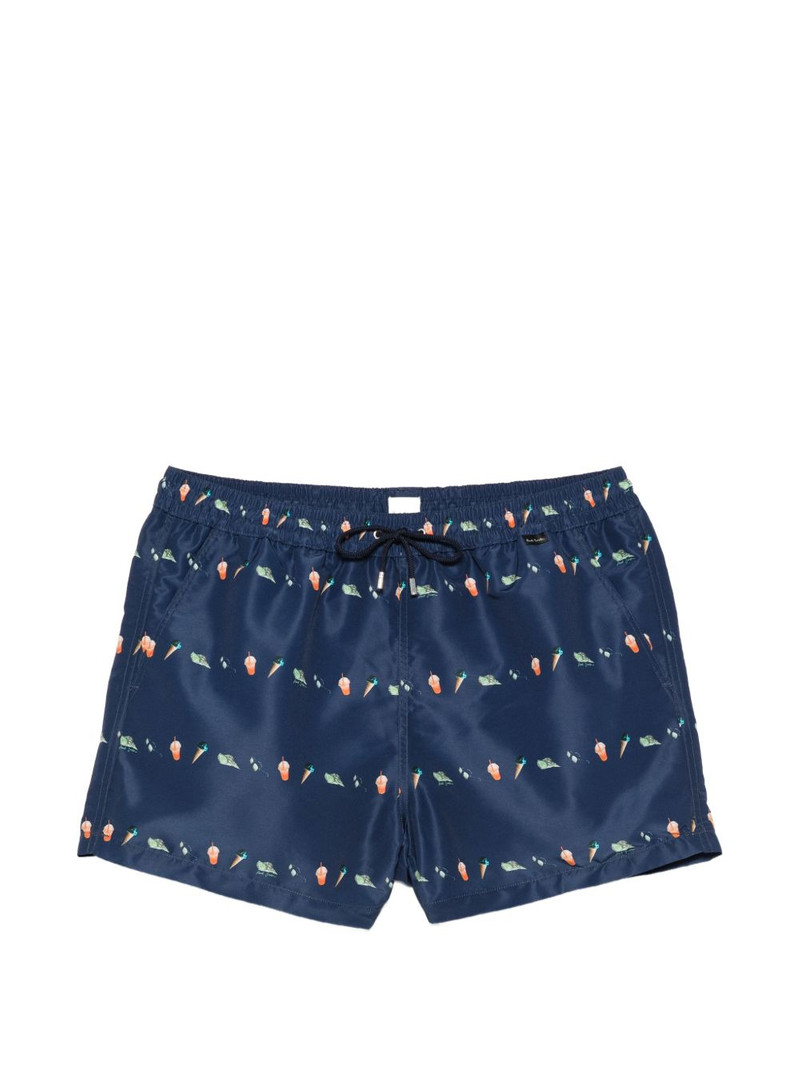 drawstring patterned swim shorts 1