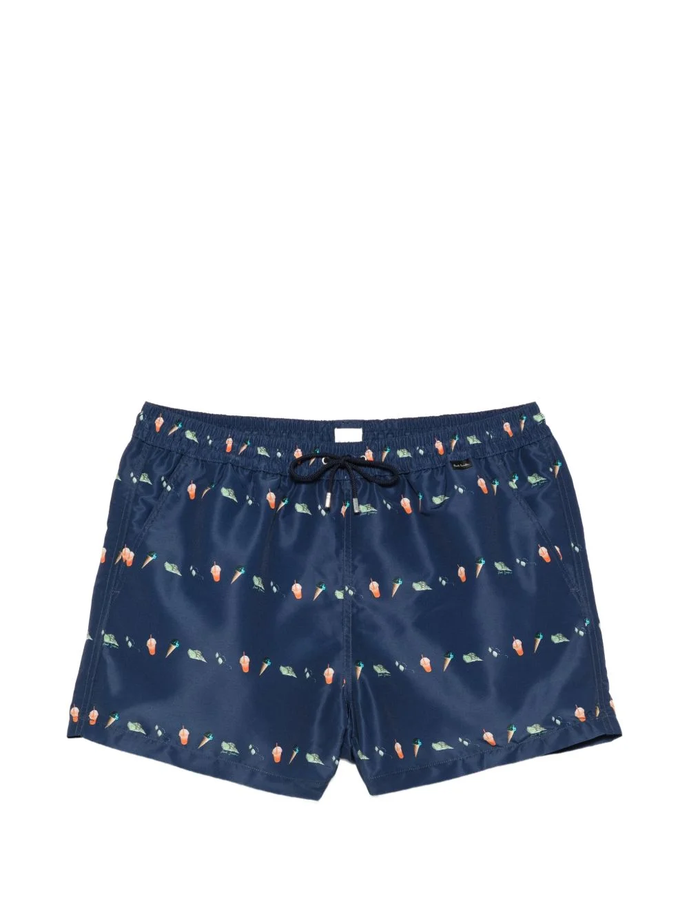 drawstring patterned swim shorts - 1