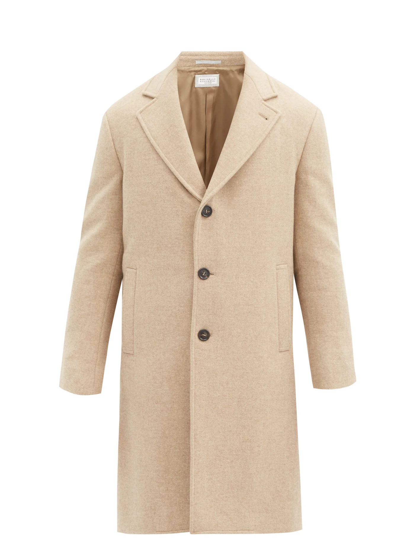 Single-breasted wool coat - 1