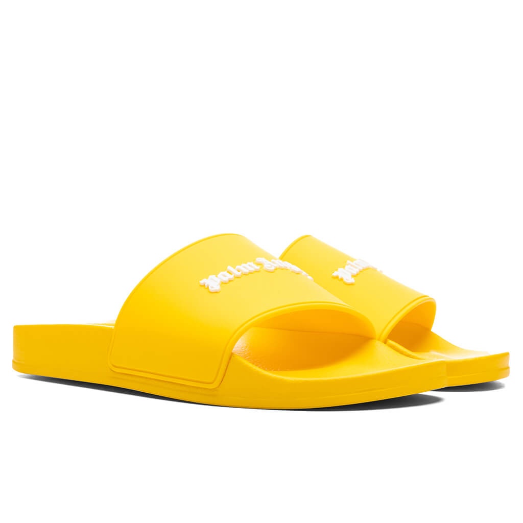 CLASSIC LOGO POOL SLIDER - YELLOW FLUORESCENT - 2