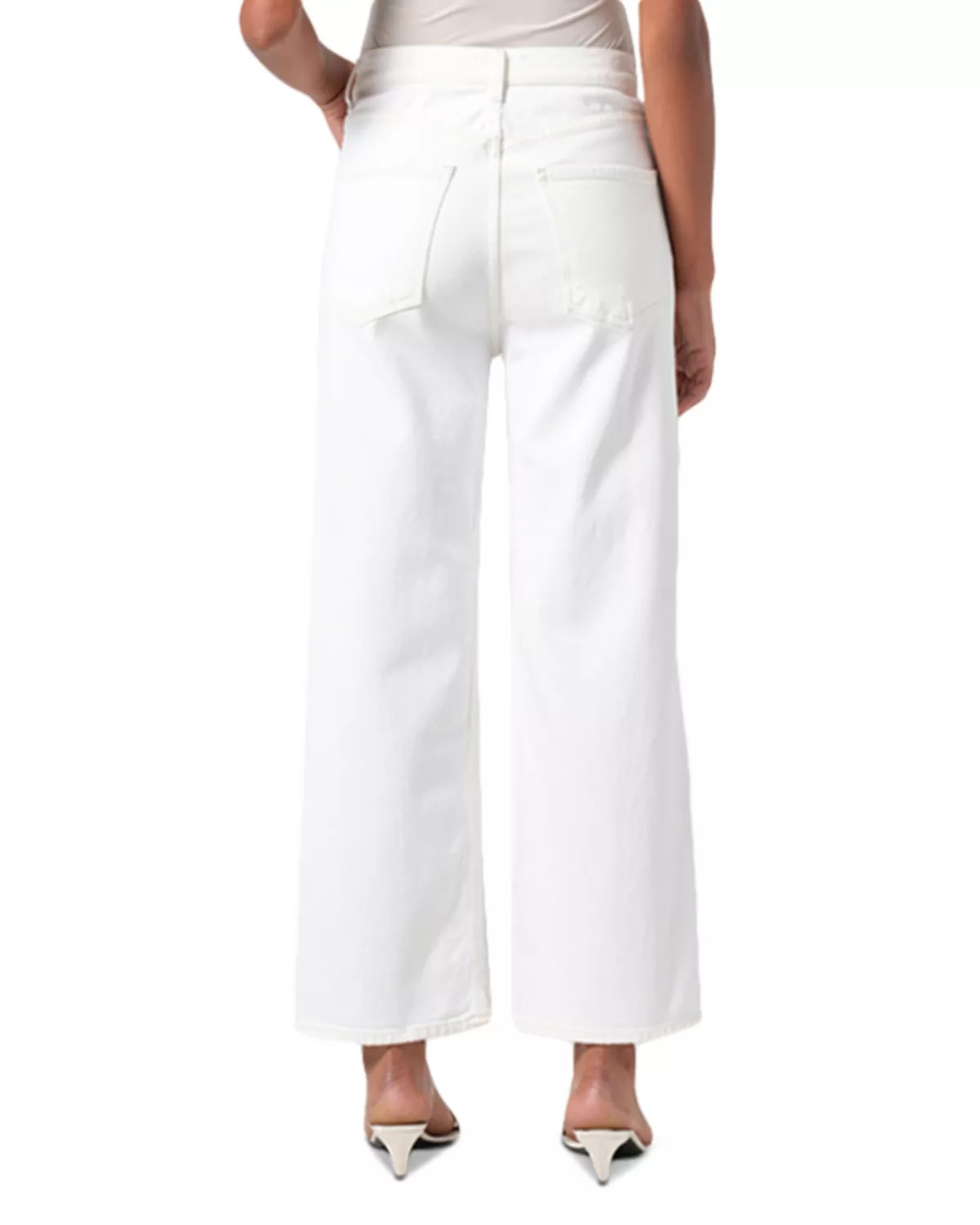 Ren High Rise Wide Leg Jeans in White Wash - 3
