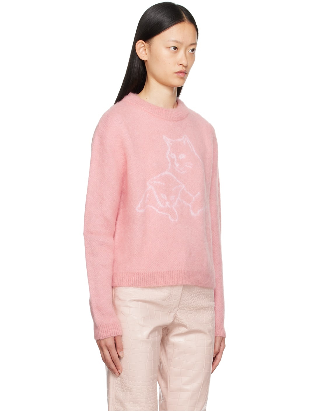 Pink Jacquard Sweater - 2