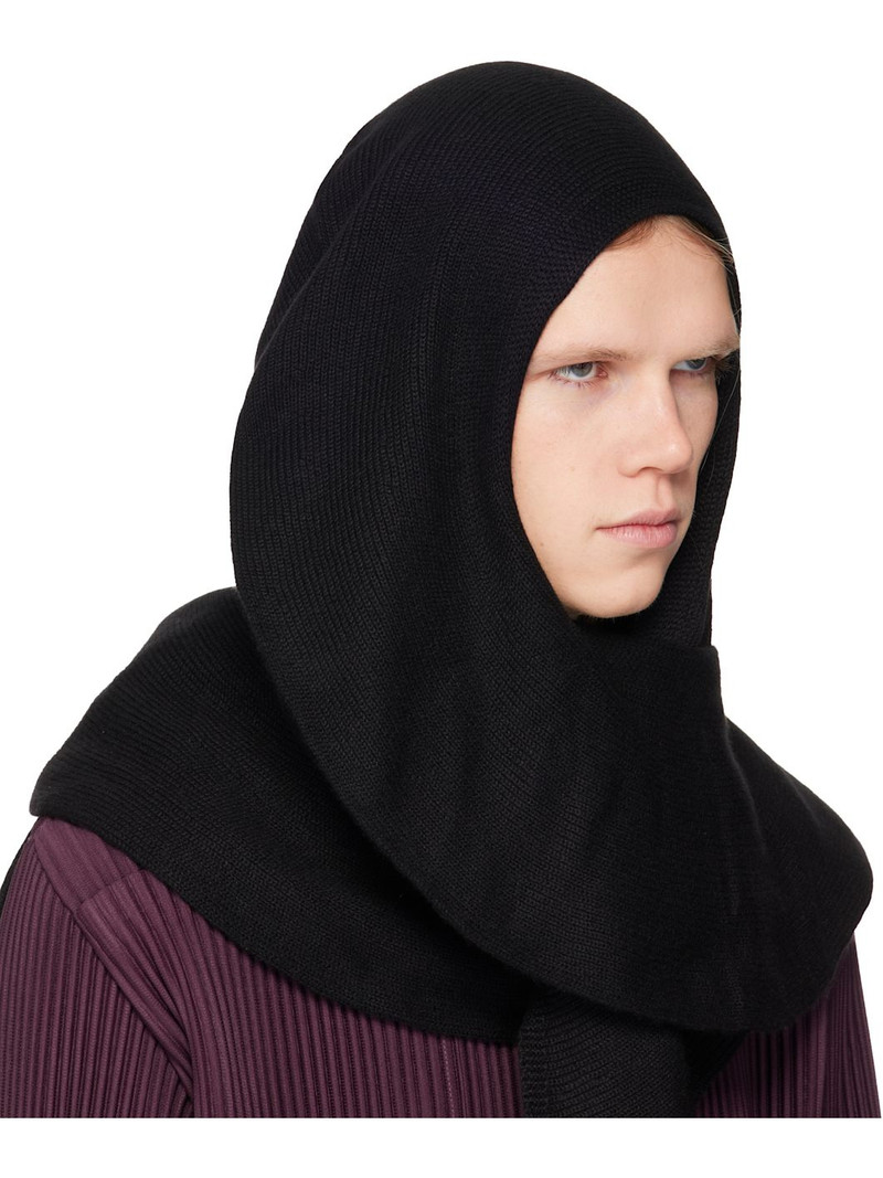 ISSEY MIYAKE Black Cashmere Winter Gear Scarf outlook
