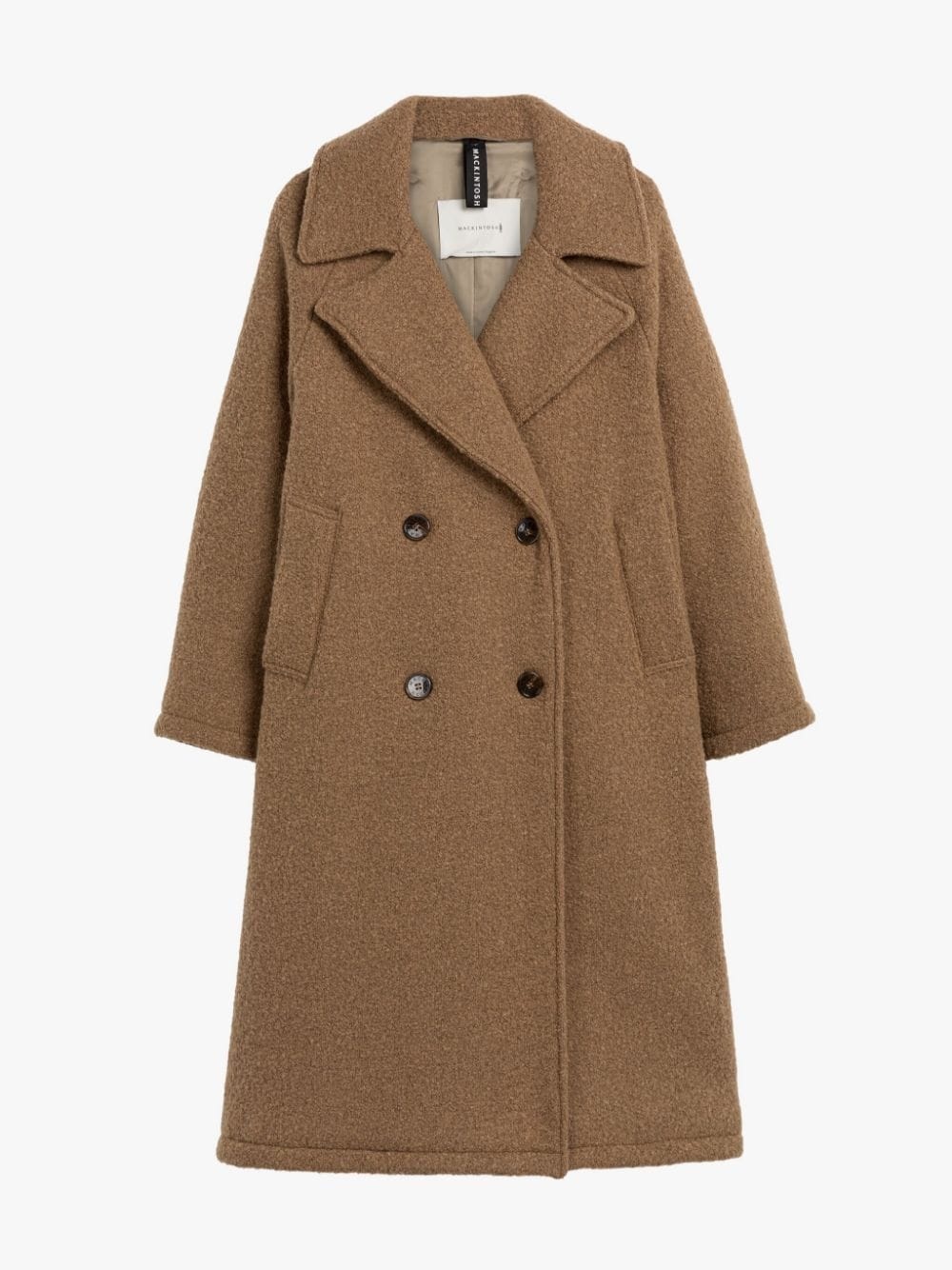 ROBINA BEIGE VIRGIN WOOL BLEND DOUBLE BREASTED COAT - 1