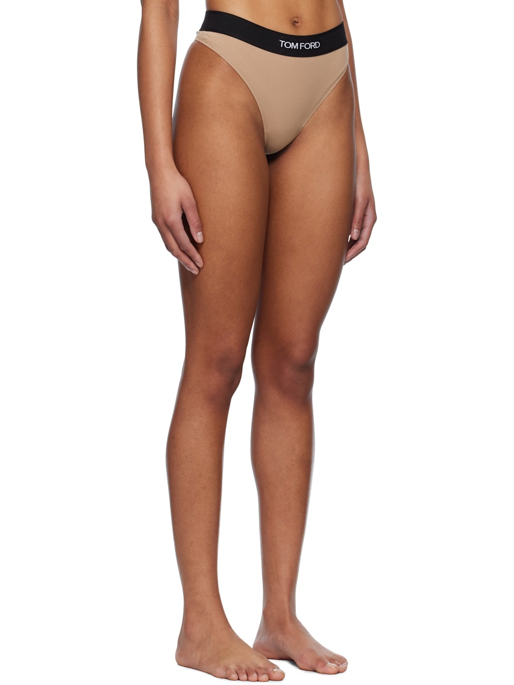 Beige Modal Signature Thong - 2