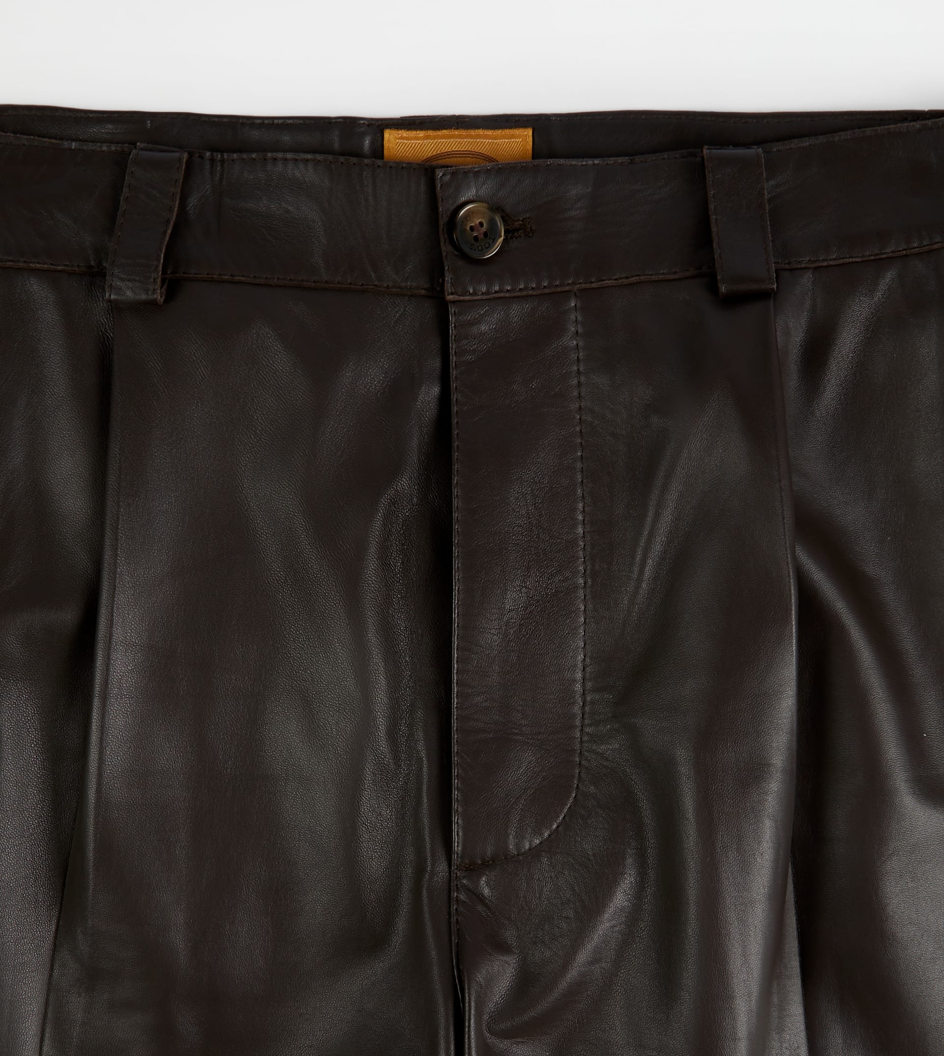 PANTS IN NAPPA LEATHER - BROWN - 8