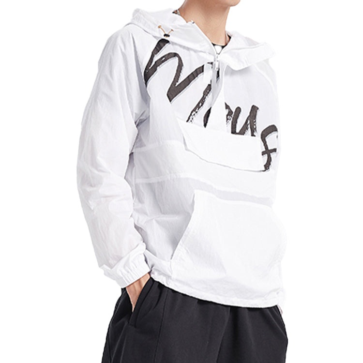 Li-Ning x Disney Graphic Half Zip Hooded Jacket 'White Black' AFDQ409-1 - 4