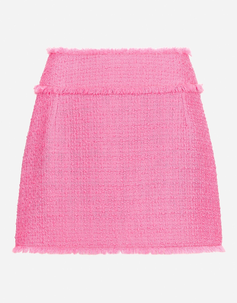 Raschel tweed miniskirt - 1