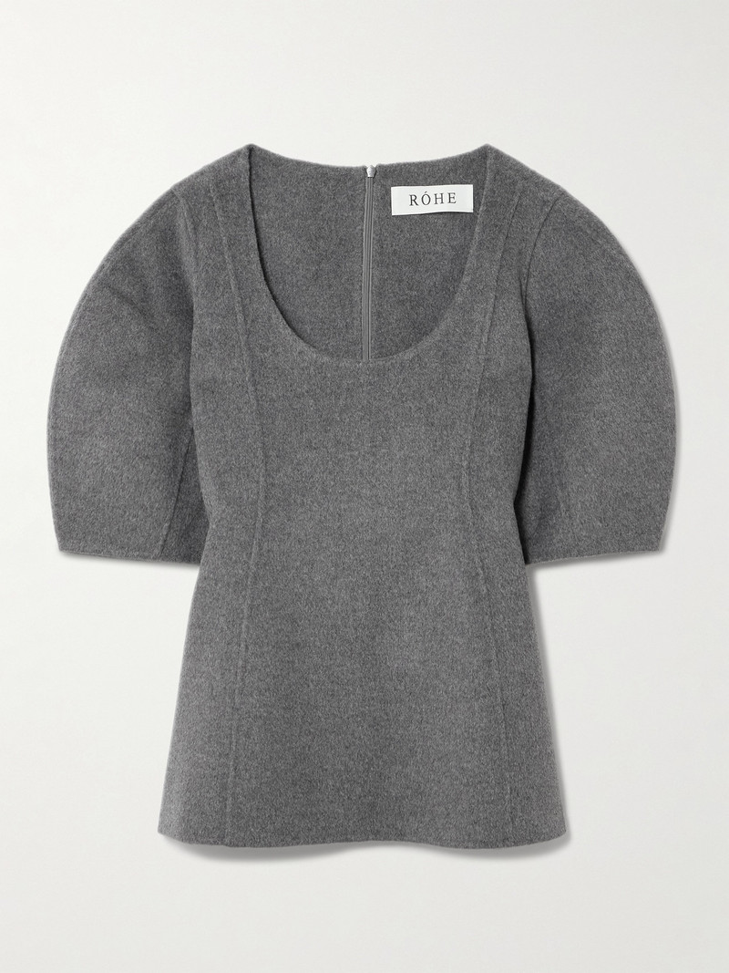 Brushed Wool And Cashmere-blend Felt Top 1