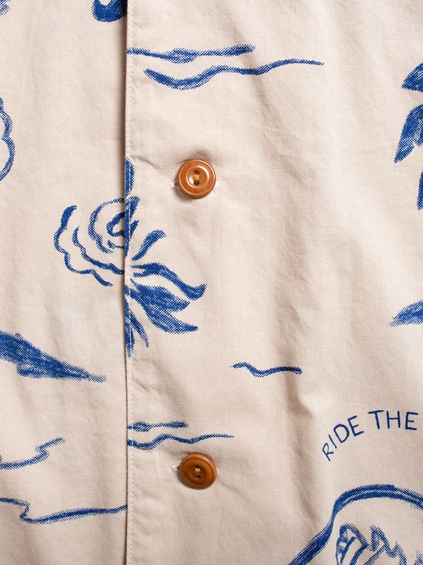 Arvid Waves Hawaii Shirt Ecru - 5