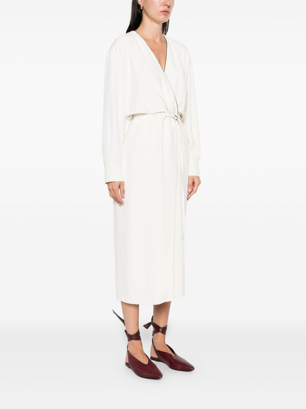 embellished wrap dress - 3