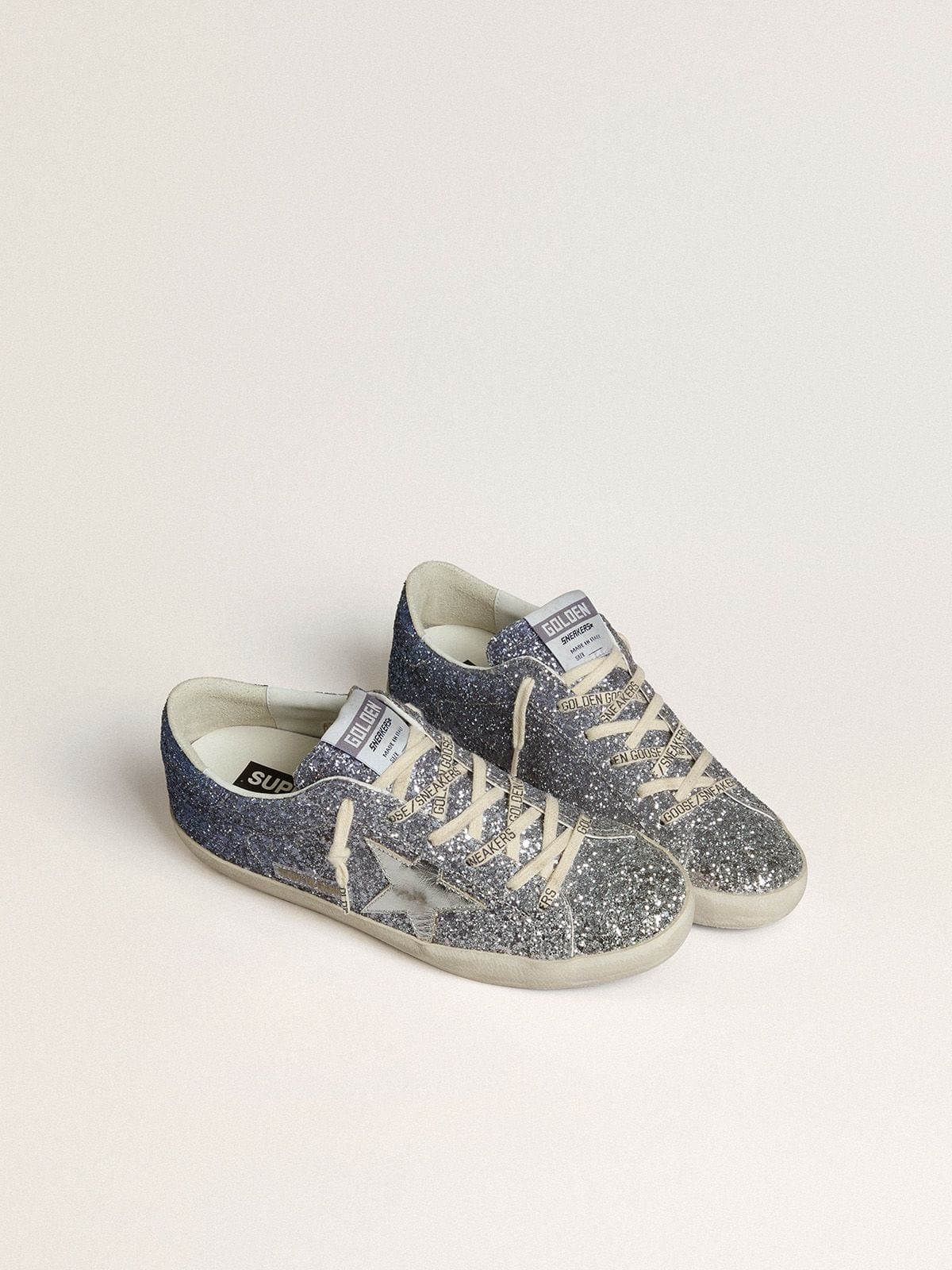 Super-Star LTD in multicolor glitter with silver metallic leather star - 2
