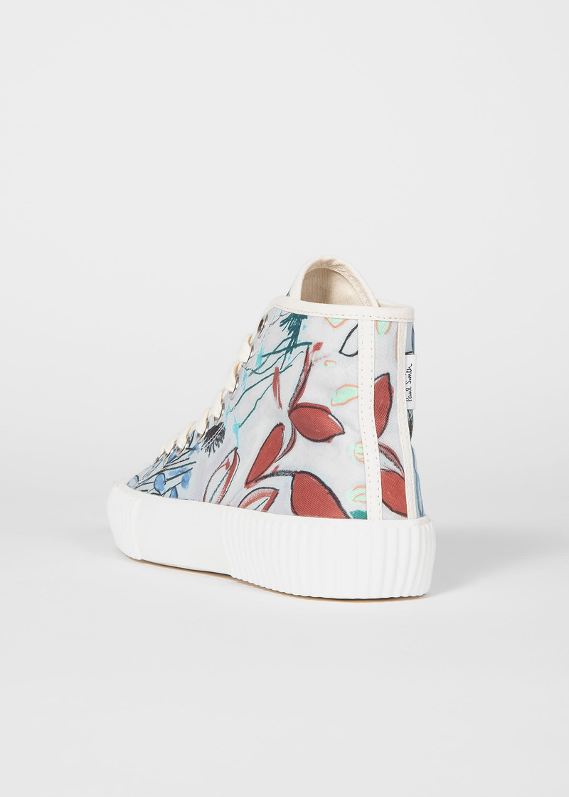 'Forest Sketch' Canvas High-Top Trainers 5