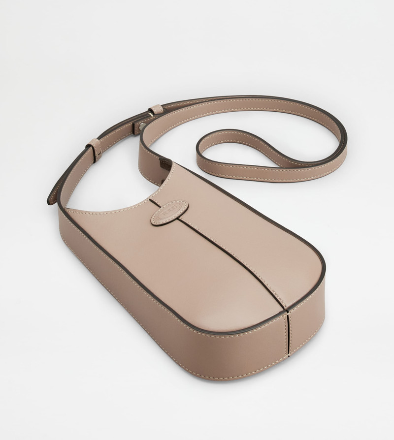 MICRO HOBO DI BAG IN LEATHER - BEIGE 3