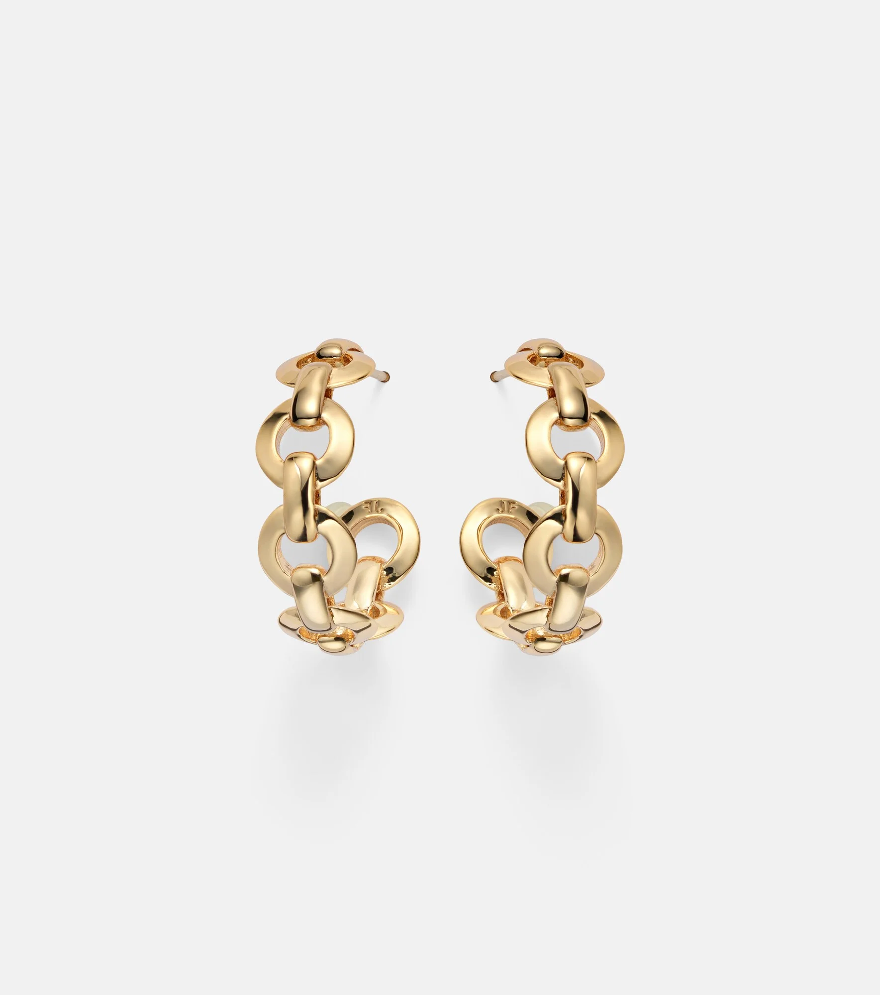 14kt gold-plated huggie earrings - 1