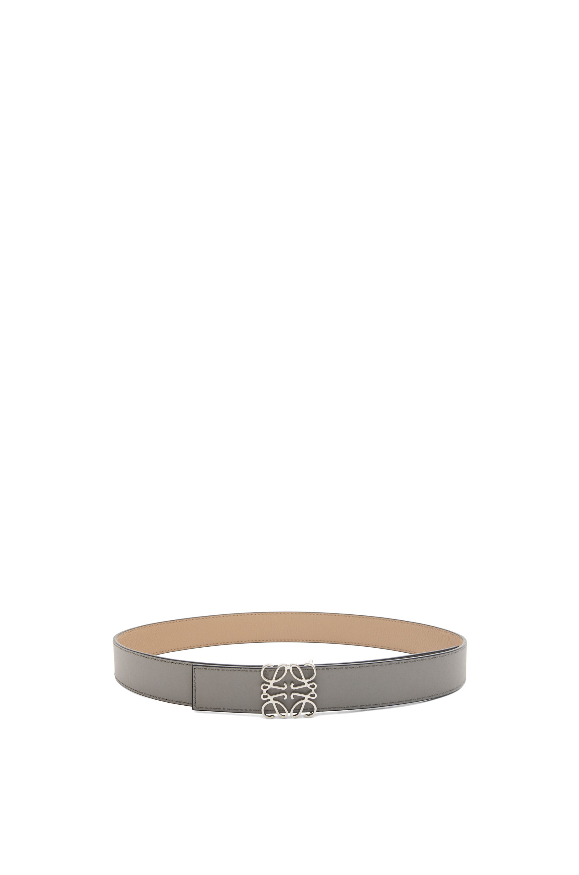 Reversible Anagram belt in soft grained calfskin and smooth calfskin - 2