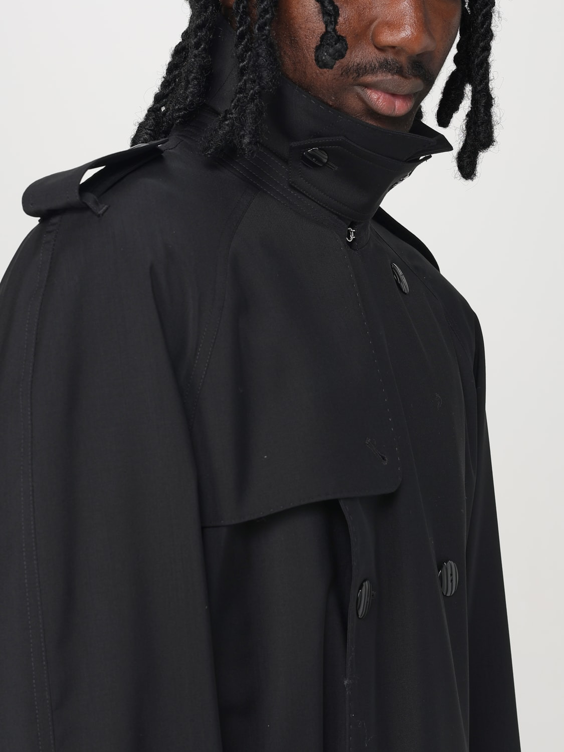 Fendi double-breasted virgin wool trench coat - 5
