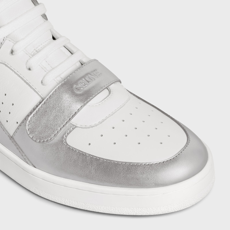 CT-02 MID SNEAKER WITH VELCRO in CALFSKIN & METALLIC CALFSKIN 4