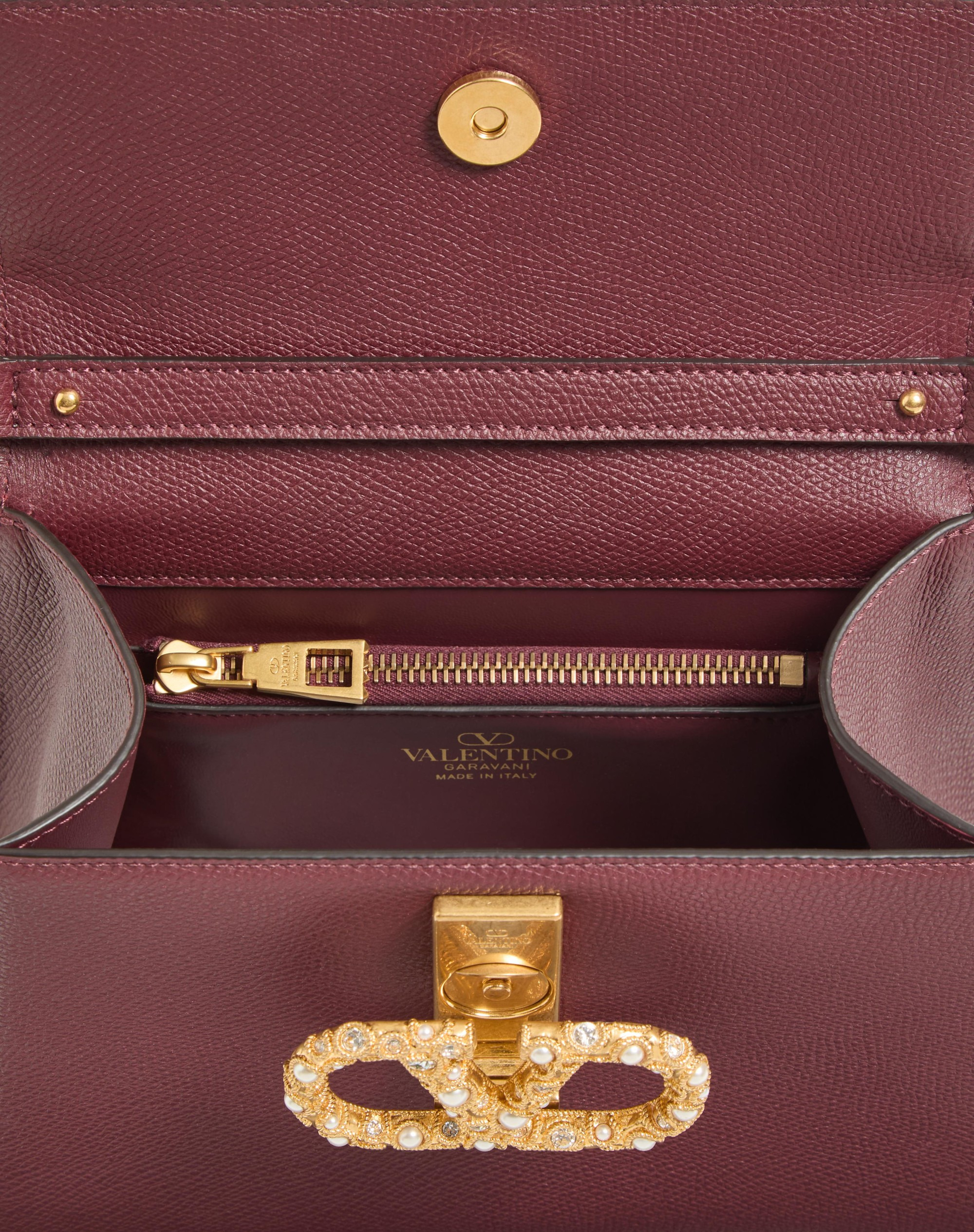 VALENTINO GARAVANI VSLING SMALL HANDBAG IN GRAINY CALFSKIN WITH JEWEL LOGO - 5