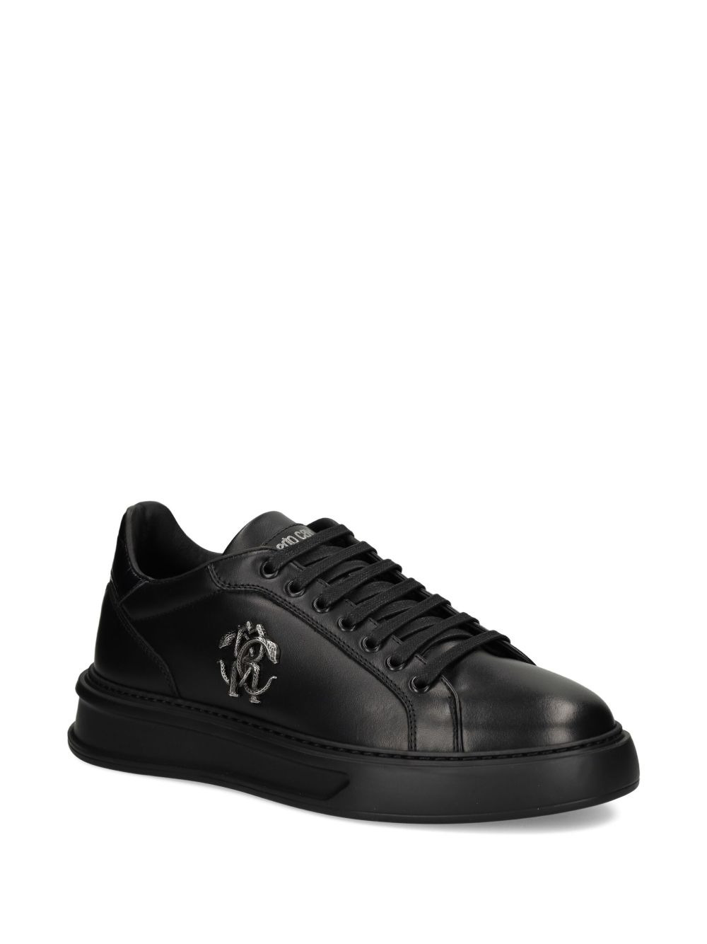 logo-plaque platform sneakers - 2