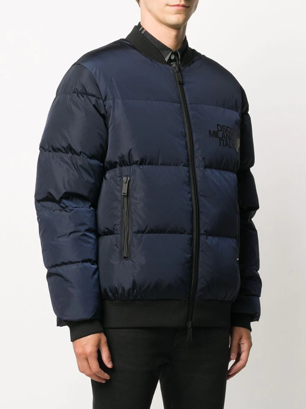 logo-print puffer jacket - 3